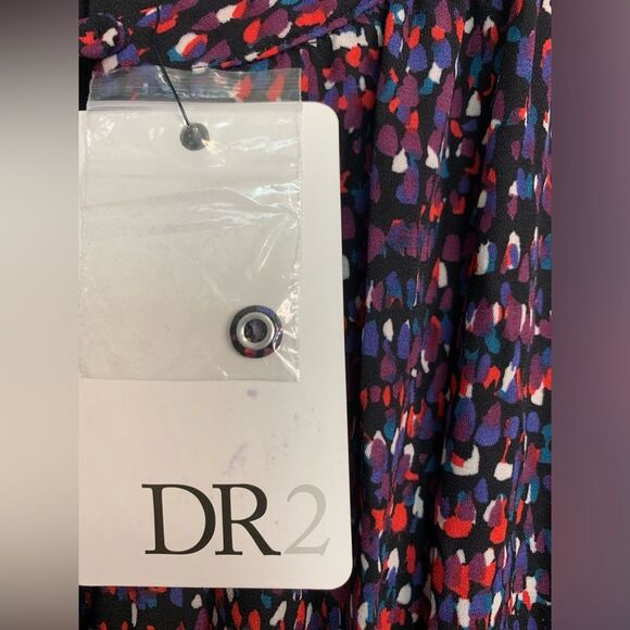 NWT DR2 Daniel Rain multi color long sleeve mini Dress. Size Small - Picture 6 of 9
